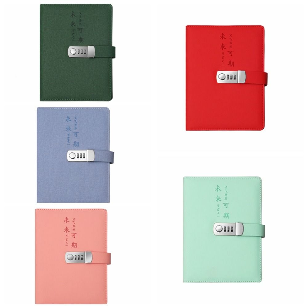 Lucky Letter Password Lock Notebook Thickened Personal Planner Notepad Diary Book with Lock Office