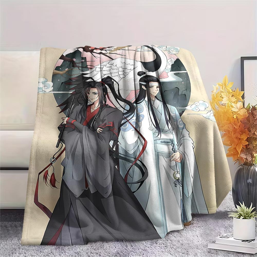 1 ST Grandmaster of Demonic Print Flanellen Deken, Hoge Kwaliteit Alle Seizoenen, Woondecoratie, Warmte en Comfort, Perfect voor Kerstcadeaus