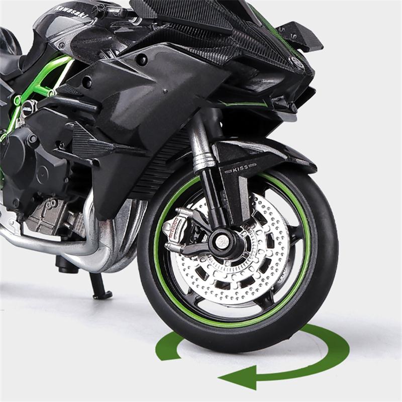 1/12 Kawasaki Ninja H2R aliaj curse cross-country motocicletă model simulare jucărie stradă motocicletă model colecție copii cadouri