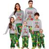 Ebeveyn-Çocuk Noel Baskılı Ev Takımı Uzun Kollu Üst Ve Pantolon
