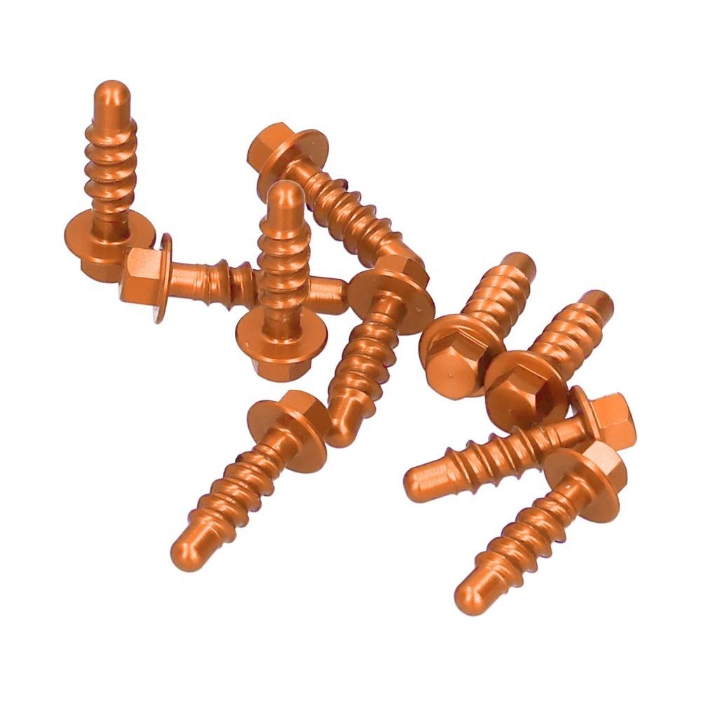 10pcs Aluminum Alloy Anodized Finish Screws for 125 150 200 EXC XC SXF EXCF XCF 1997-2020