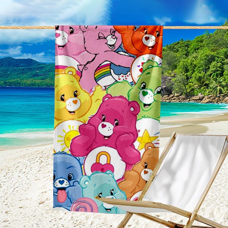 Ultra-Soft Beach Towel with Bear Theme,Ideal for Pool - Camping, Diving - Perfect Travel Essential, Vibrant Beach Towel.