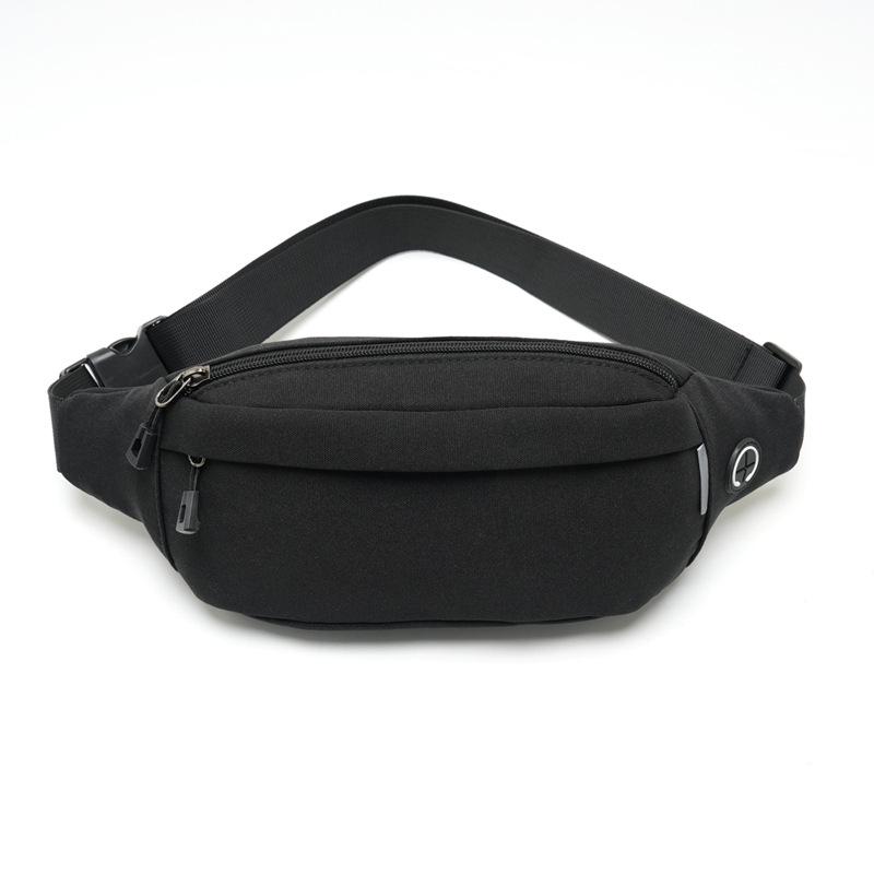 

Спортивная черная поясная сумка через плечо 2025: Легкая, Компактная, Нагрудная сумка для пеших прогулок на открытом воздухе чёрный
