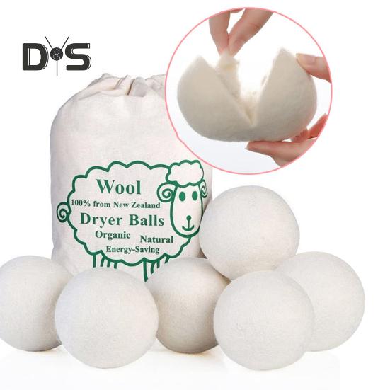 3/5Pcs Wool Dryer Balls Reusable Wool Dryer Balls Fabric Softener Laundry Kit Home Washing Reduces Wrinkles Laundry Accessories