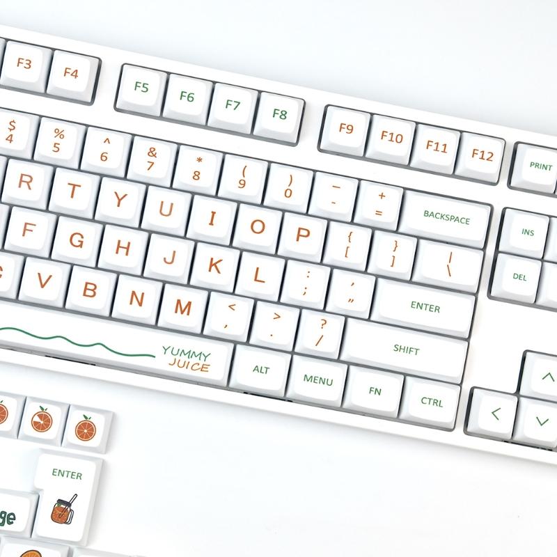 Tema laranja para Key PBT 5 lados Dye Sublimation Keycaps para teclado mecânico MX h DA Profile para 139