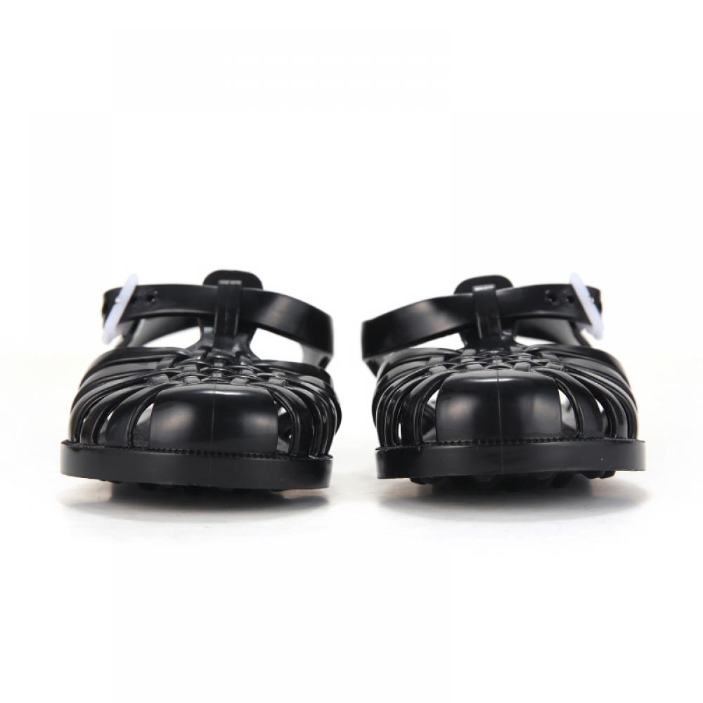 Meduse Sun 201 Noir Noir Black Kids Kids Jelly Shoes Sandals