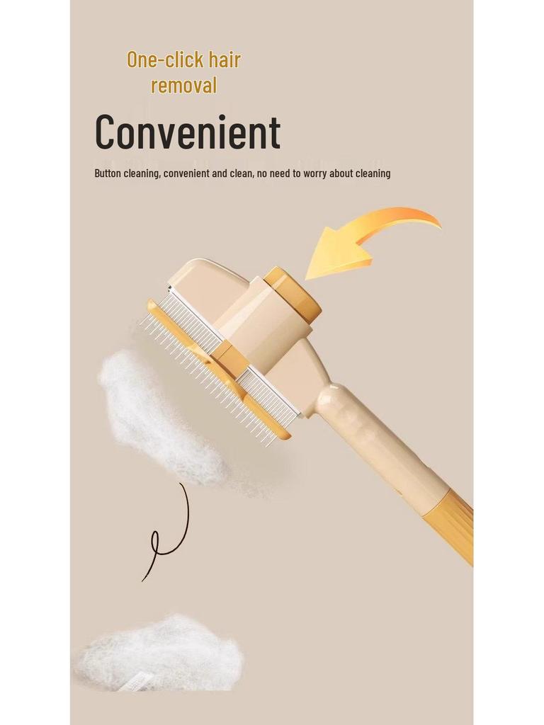 2025 Self-Cleaning Pet Comb: New Shedding & Detangling Rake with Dense Needles for Long Hair