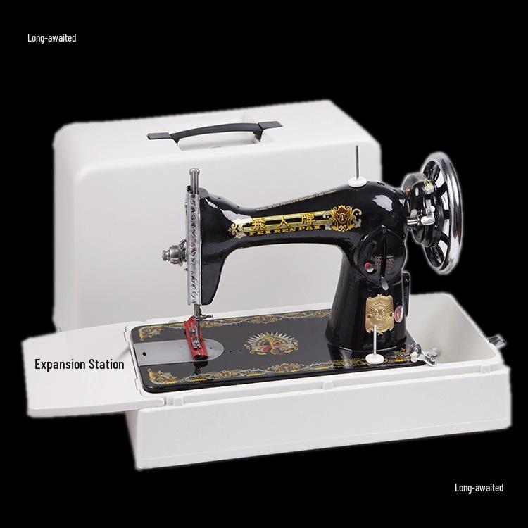 Vintage Nähmaschinen-inspirierte PVC-Holz Koffer Aufbewahrungsbox - Fliegender Mann Biene, Südchina, Tragbar & Universell.