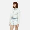 Evisu SS24 Floral And Logo Patch Fashion Denim Jacket Women Jacket Denim-Blue 2ESHTW4DJ4056FFDN
