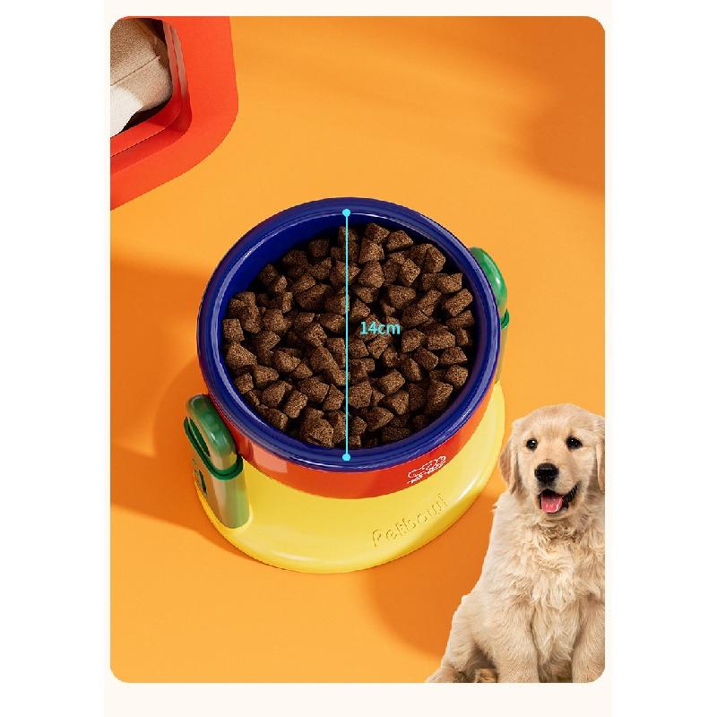 Elevated Adjustable Pet Bowl for Dogs Cats Anti-Slip Raised Food Water Bowl Protect Neck Universal Pet Feeder No-Tip Design