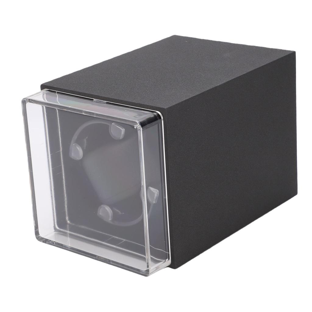 Single Watch Winder Anti Magnetic Automatic Mechanical Watch Winder Storage Box with LED Light for Men Birthday Gift