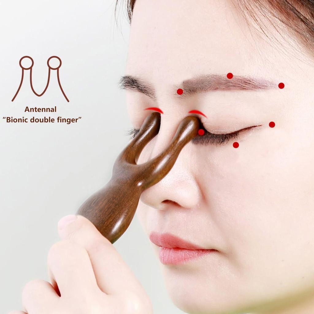 1pc Sandalwood Frog Massage Tool for Face, Eyes, Ears, and Nose - Relaxing Gift for Mom, Dad, and Girlfriend