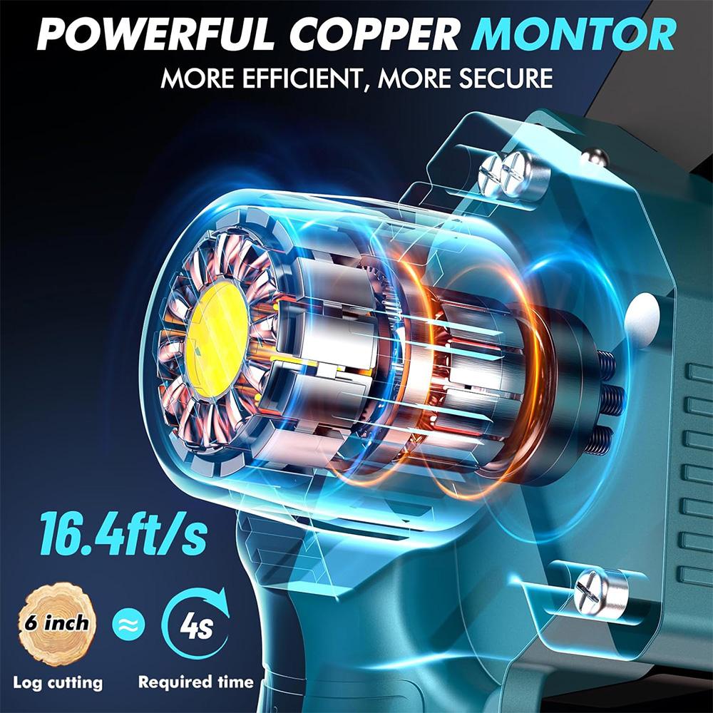 Seesii 6-Zoll Akku-Mini-Kettensäge Elektrische Kettensäge Baumstammtrimmen Holzschneiden für Makita 18V Akku-Pin