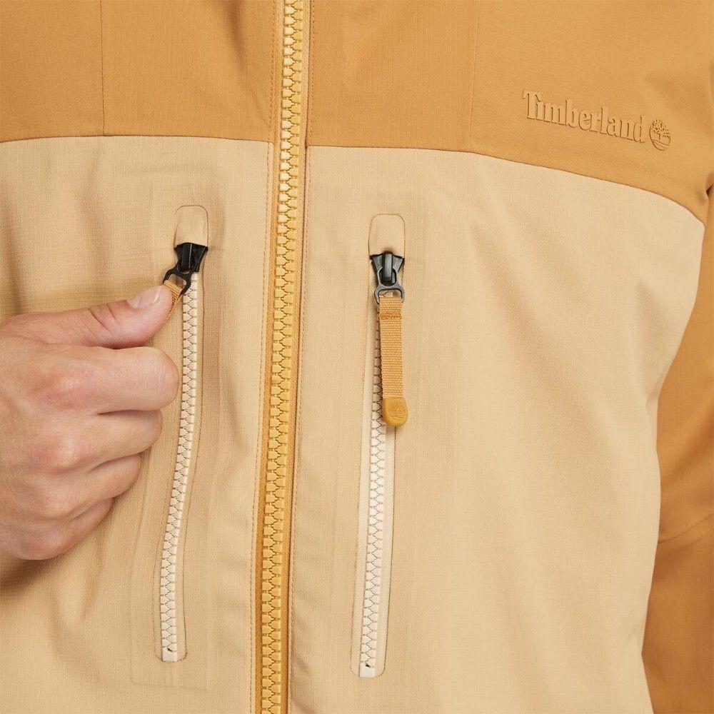 Timberland Color Block Spliced Outdoor Waterproof Hooded Jacket Men Jackets Wheat Light-Wheat A41SF-EW5
