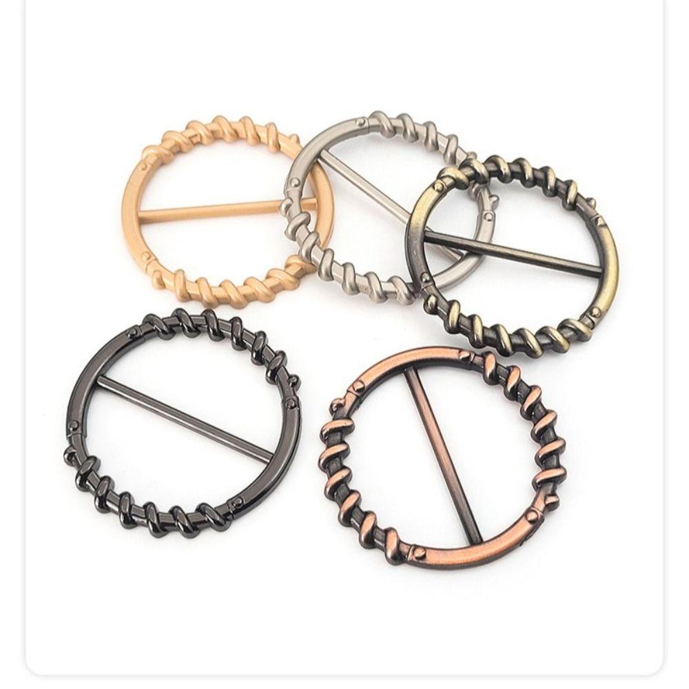 Hijab Clip pentru eșarfă Îmbrăcăminte Colț Catarame înnodate Cataramă eșarfă rotundă metalică multifuncțională Femei