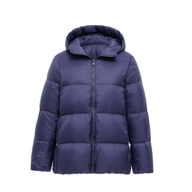 Autumn and Winter New Down Jackets Women's Light, Sweet and Loose Hooded White Duck Down Warm Bread Jacket Short
