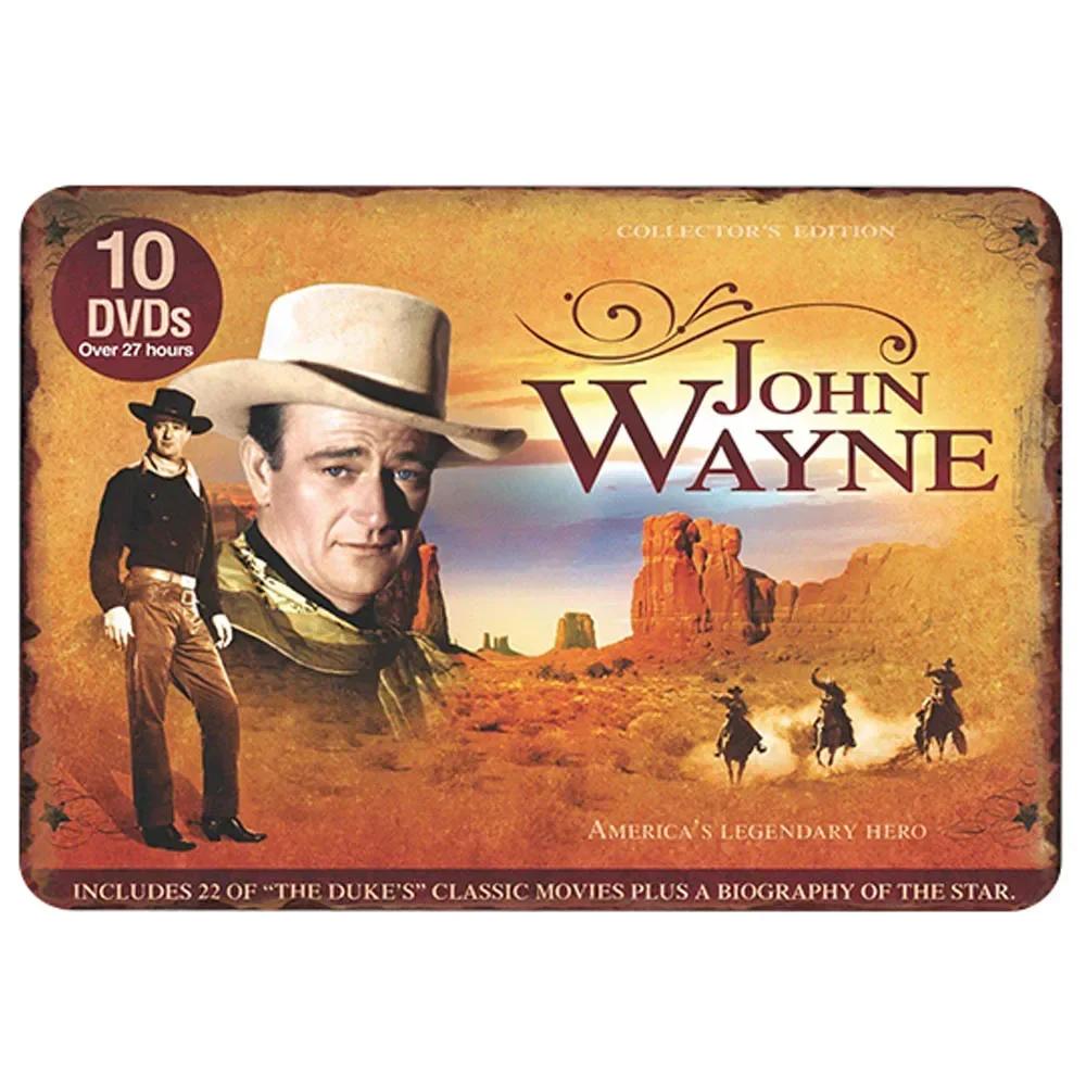 

Ковбой Джон Уэйн Винтаж Потертый Шик Металлическая жесть Плакат Фильмы Металлические железные Вывески Ретро Паб Бар Кино Настенный Декор 20x30 см 20x30cm