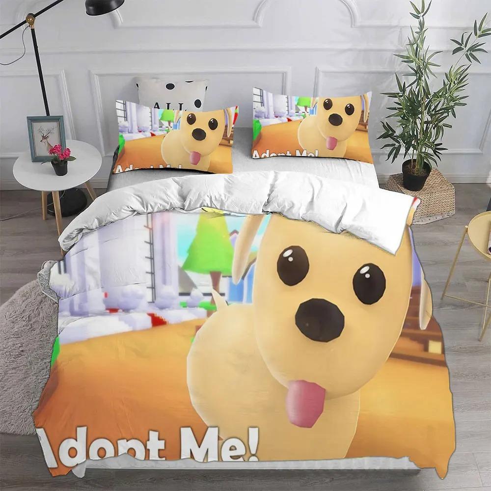 

Гра Adopt Me Підодіяльник Наволочка Постільна білизна Комплект Дорослий Хлопчик Дівчинка Оформлення Спальні Дитячий Подарунок Односпальний Двоспальний Великий Розмір AU Double(180x210cm)