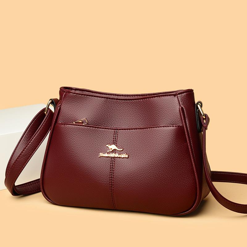 Elegant Simple and Classic Soft Leather Texture Large Capacity Versatile for Commuting Casual Single-shoulder Bag