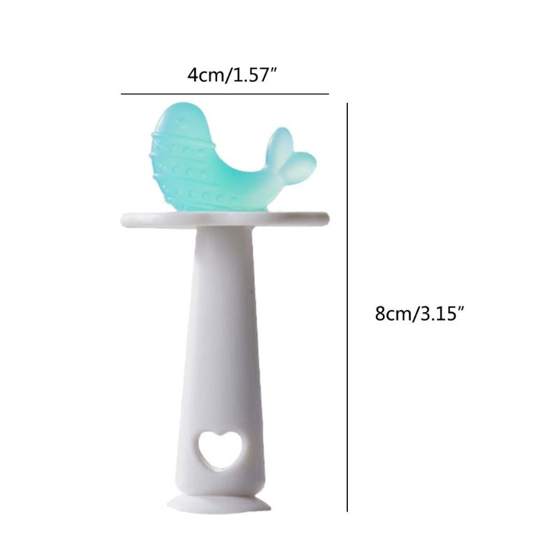 Silicone Teether Toy for Baby Cartoon Chewing Toy BPAFree Molar Rod Infant Teething Gift Rattle Teether Pacifier Accs