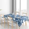 Waterproof Tablecloth Blue Floral Design Washable Table Cover Dining Table Decor Kitchen Table Runner Home Textiles Party Suppli