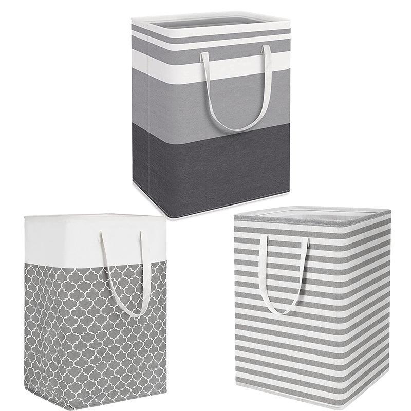 1PC Fabric Laundry Basket Simple Clothes Sundries Storage Box Foldable Bag Large Capacity Laundry Basket