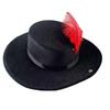 Wide Brim Vintage Fedoras Hats Feather Decor 1920s Jazz Hat  Cosplay Costumes