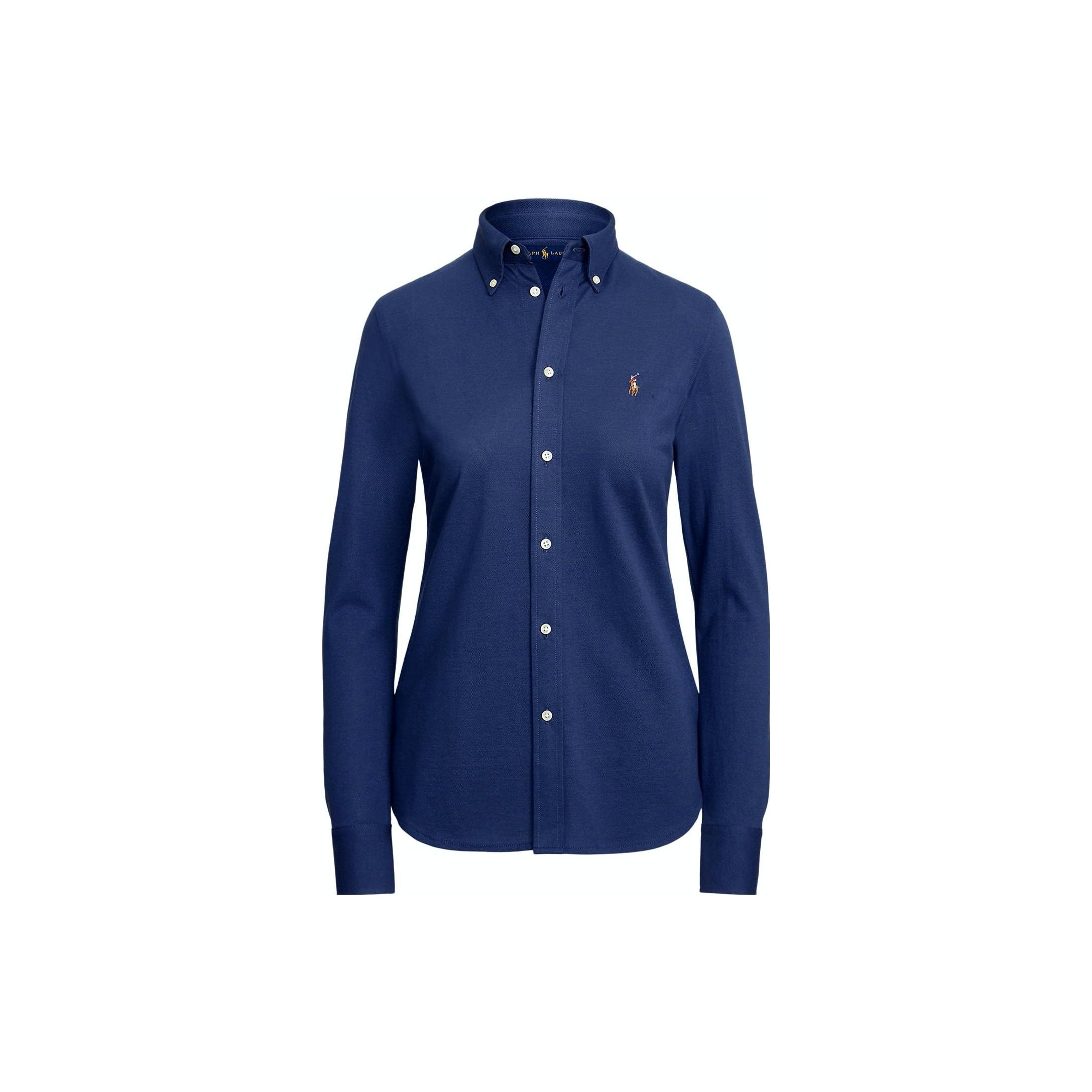 

Polo Ralph Lauren FW23 Solid Logo Polo Shirt Women Shirts Navy-Blue 211728165-007 M