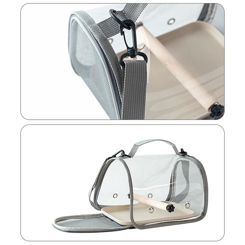 Parrot Portable Travel Carrier Transparent Waterproof Outdoor Bird Bag for Small Parakeets Lovebirds Vet Appointments