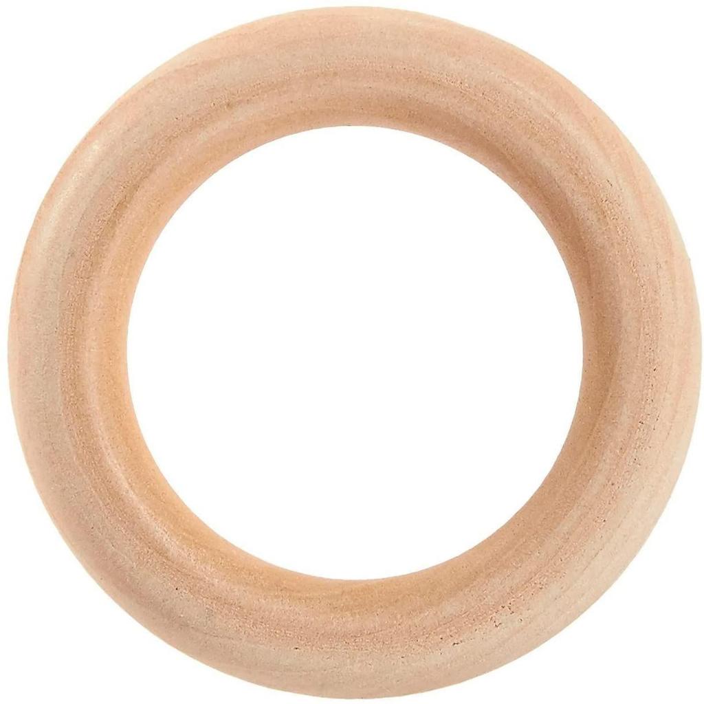 Natural Wood Rings 25-100mm: DIY Accessories, Hanging Rings, Handbag Buckles, Curtain Rings