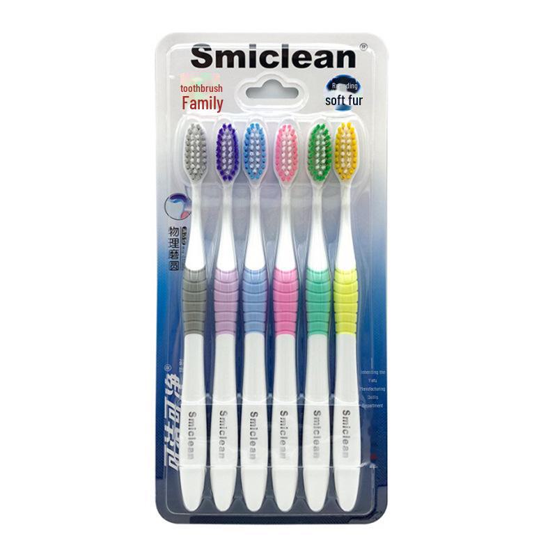 

K322F Зубная щетка для взрослых с мягкой щетиной, 6 шт., с физически заточенными щетинками - Sanxiao Group