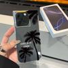 Square Back Tube Protection Clear Case For iPhone 12 13 15 Plus 16 ProMax 14 Pro Max 11 Anti-Oxygen,Coconut Tree Pattern Casing