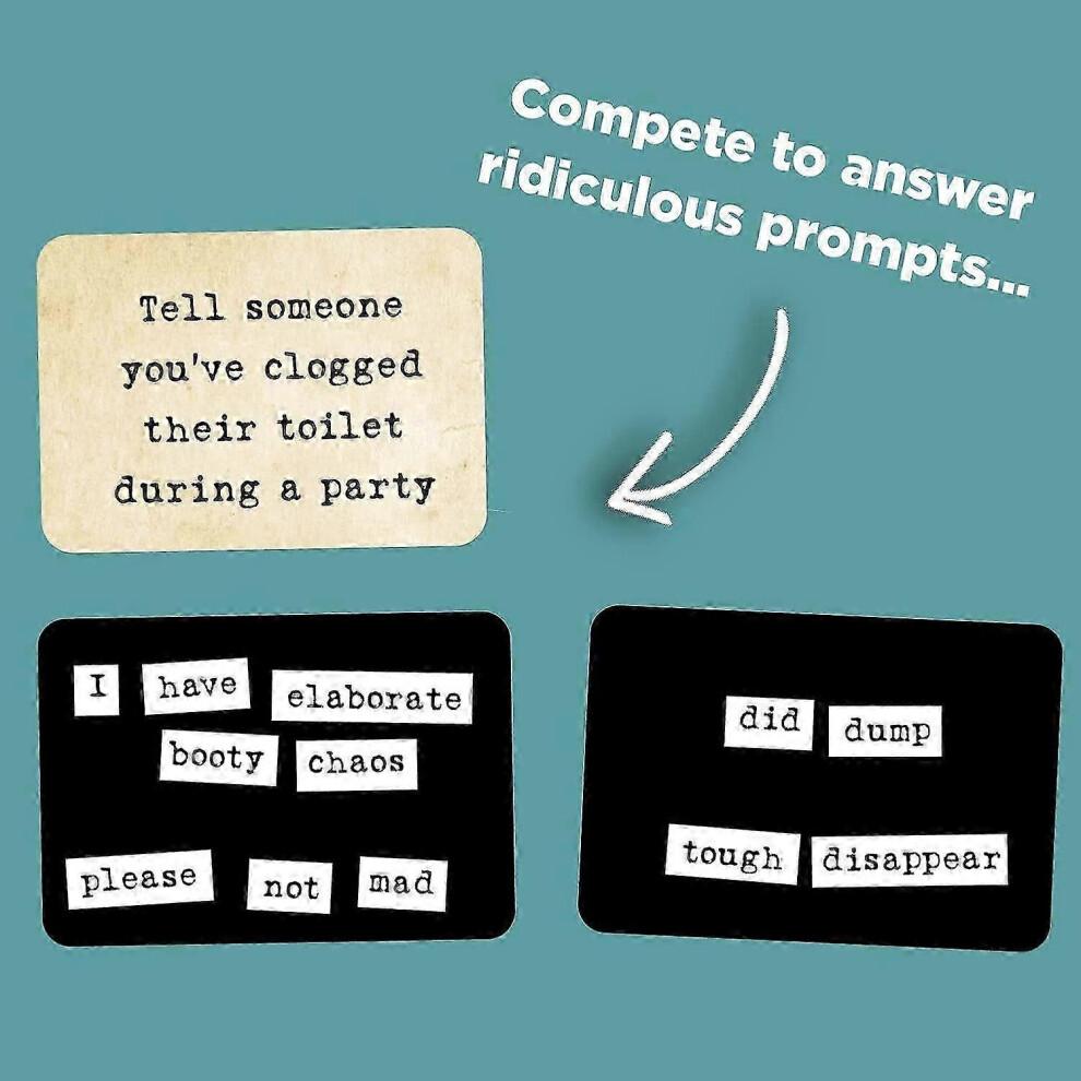 Ransom Notes - The Ridiculous Word Magnet Party Game, 3+ Players