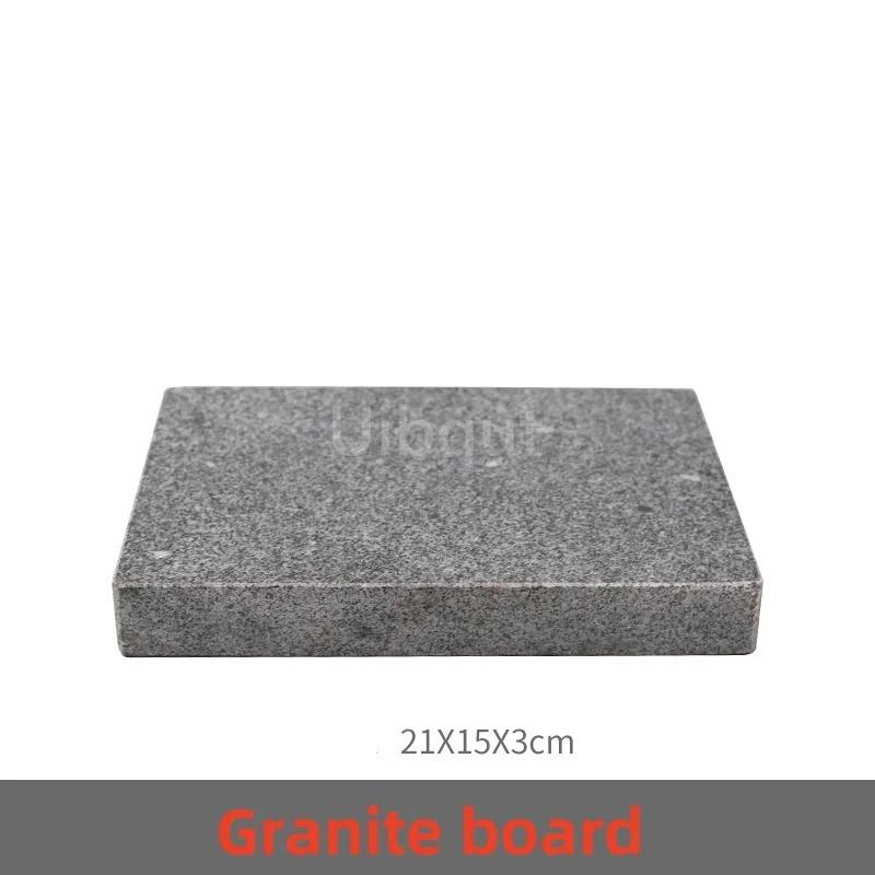 High temperature resistant volcanic rock natural stone steak tray grill plate granite slab board frying plate rock stone slab