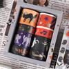 Thin Layering Washi Tape 8 Rolls Halloween Tape, Spooky Bat Witch Cat Pattern Decorative for Junk Journaling Supplies, Scrapbooking, DIY Crafts, Gift