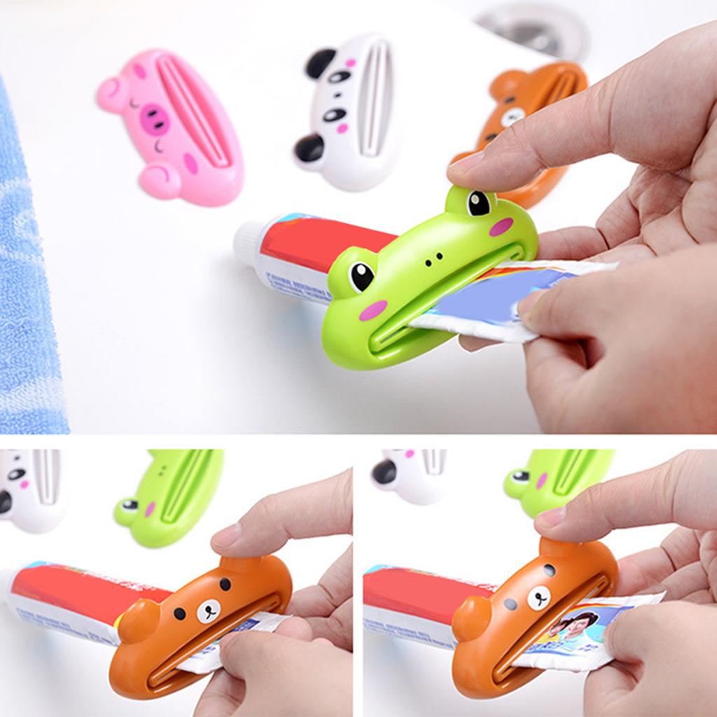 Wiwilys Zahnpastatube-Quetscher, niedlicher praktischer Cartoon-Kunststoff, Frösche, Pandas, Schweine
