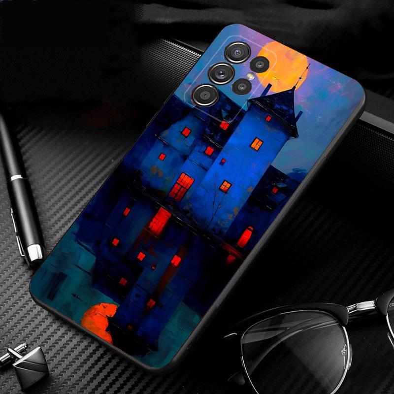 

Phone Case For Samsung Galaxy S25 S24 S23 S22 S21 Ultra S24 S23 S22 S21 S25 Plus S24 S20 FE House Night Light Moon Scenery S20 FE