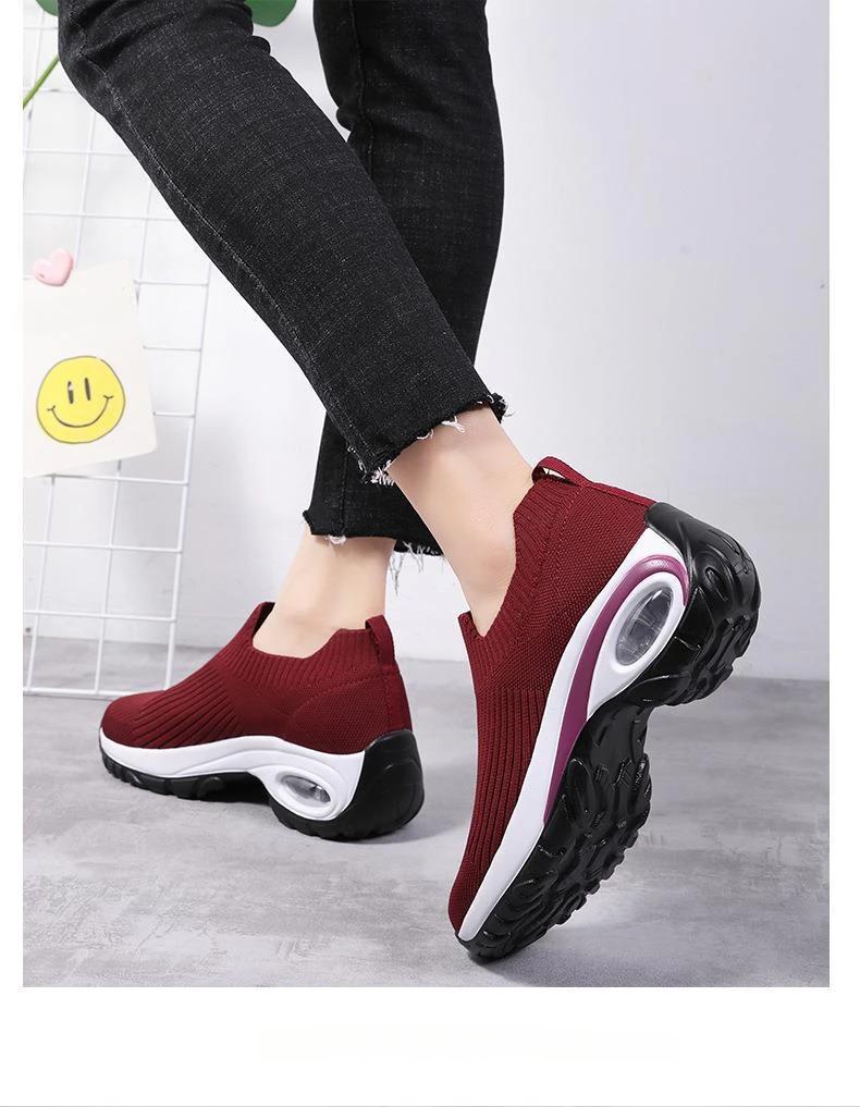 Fashion 2025 Summer New Women Fashion Casual Sport Shoes Wedge Platform Sneakers  Ladies Breathable  Vulcanized Shoes