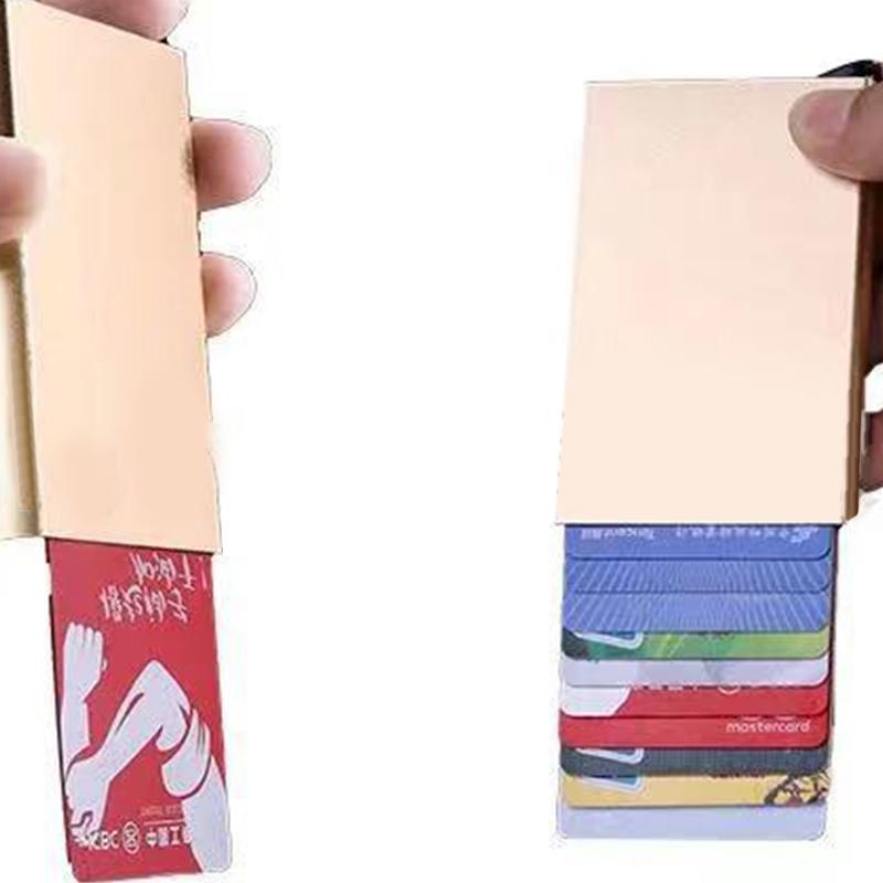 Anti-Theft Id Credit Card Holder Porte Carte Thin Aluminium Metal Wallets