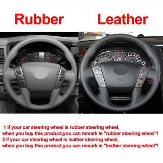 DIY Car Steering Wheel Cover For Nissan Armada 17-22 NV Cargo Passenger 13-