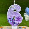 Flower Candle Birthday 0-9 Number Memories Decoration Candles Girl Boy Number Wedding Decorations Items Rituals Lamps Candles