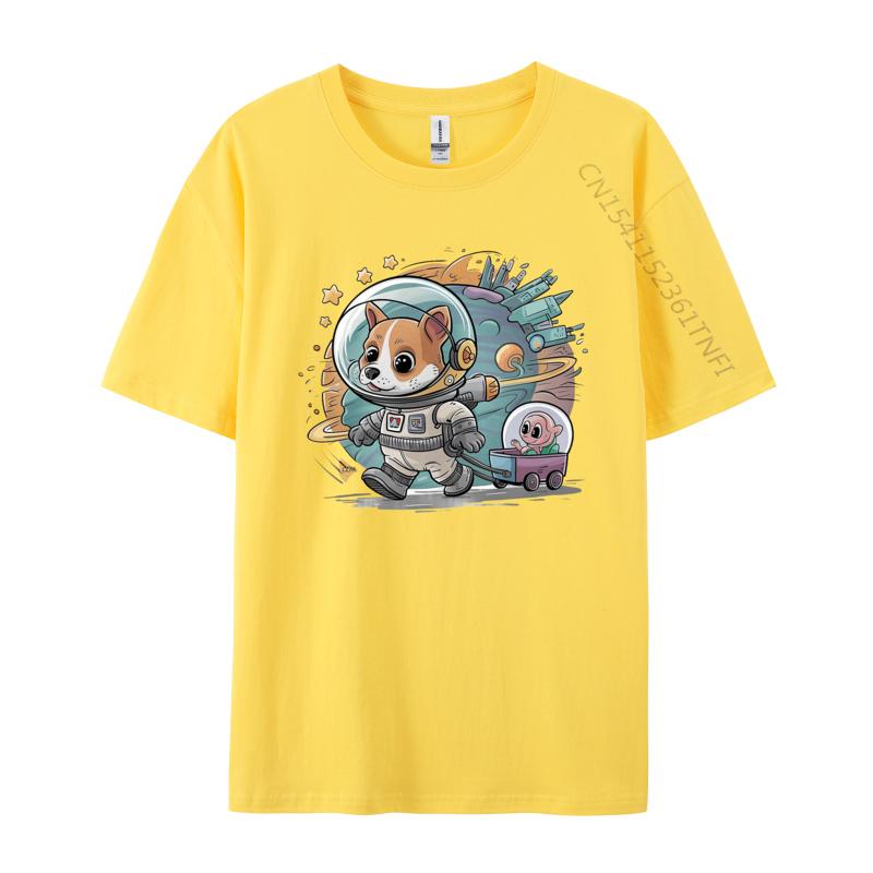 Alien Dog Tshirt Babysitter Tshirts Cotton Top Tshirts For Unisex Normal Tops Shirts Grey Shirt Graphic Tee