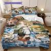 Companions Azure Threepiece Set 1 Duvet Cover 2 Pillowcase Without Core Gift Bedding Set Duvet Cover And Pillowcase Decorative Down Comforter