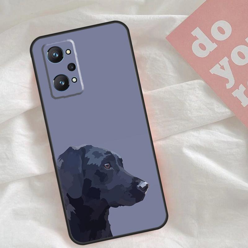 Black Labrador Dog Case For Realme C53 C55 C33 C63 C61 C51 C65 C67 C71 C75 11 12 13 14 Pro Plus GT6 GT7 15 Pro