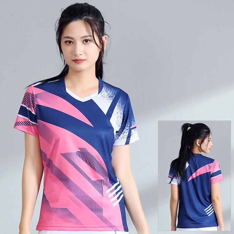 Quick-Dry Sport Set Badminton Tennis Pickleball Volleyball Men Women Athletic Wear Short Sleeve