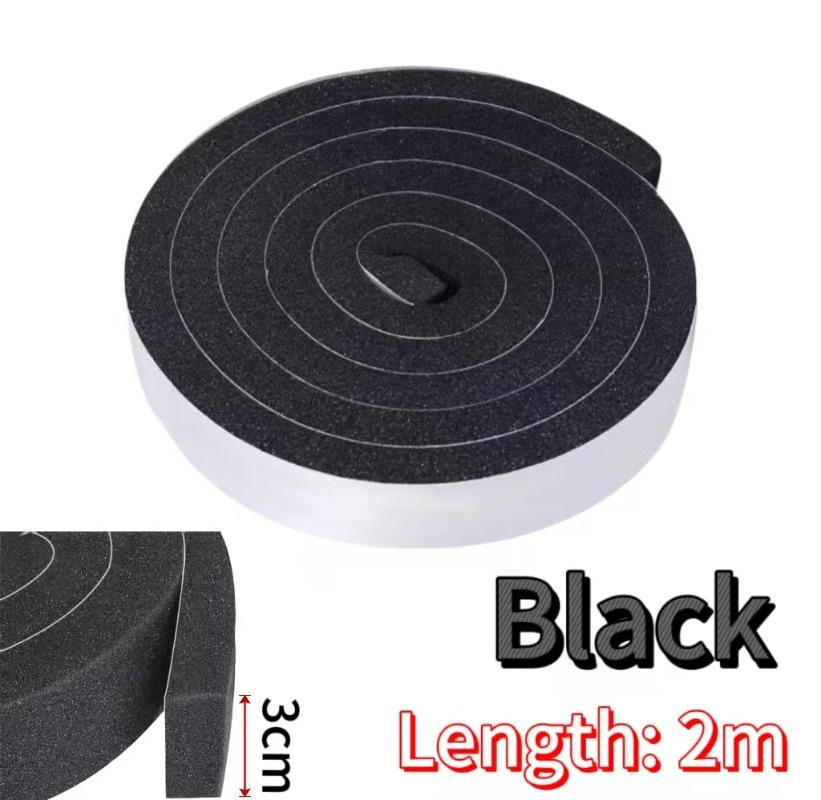 2-6pcs Self-Adhesive Sponge Foam Insulation Tape Door Window Sealing Strip Weather Stripping Soundproof Windproof Dustproof Seal