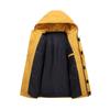 Men's Winter Hooded Cotton Coat - Thickened Mid-Length Casual Jacket for Work or School