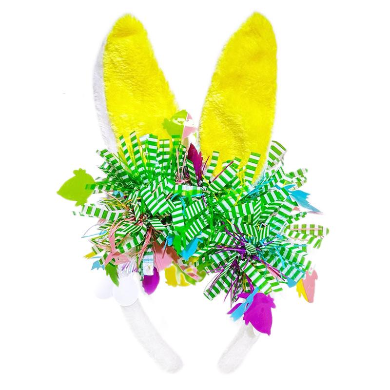 Children Headwear Comfortable Rabbit Ear Headband Animal Headband Stylish Easter Party Photo Prop For Easter Egg Hunt Party