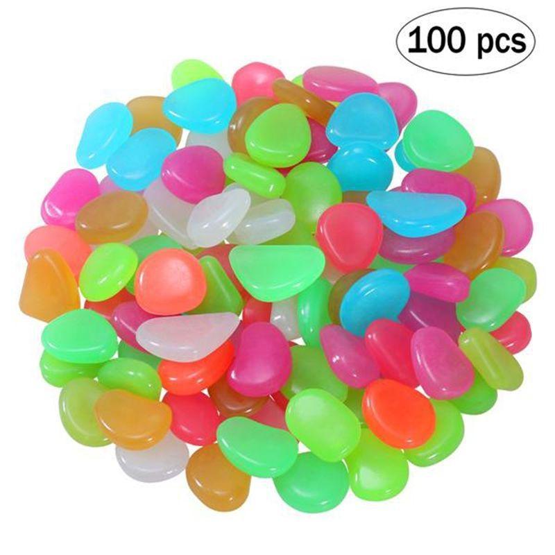 

Аквариум Рыба Светящийся Цвет Галька Флуоресцентный Смола Материал Пейзаж Декоративный 100Pcs