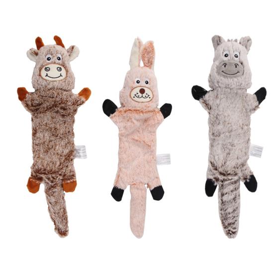 Pet Sound Toy Built-in Voice Scratch-resistant Cartoon Shape Bite-resistant Relieve Stress Rabbit/Cow/Donkey Cute Stuffed